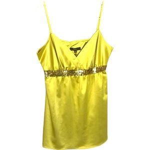 Express Silky Camisole Top w/ Sequin Band Details